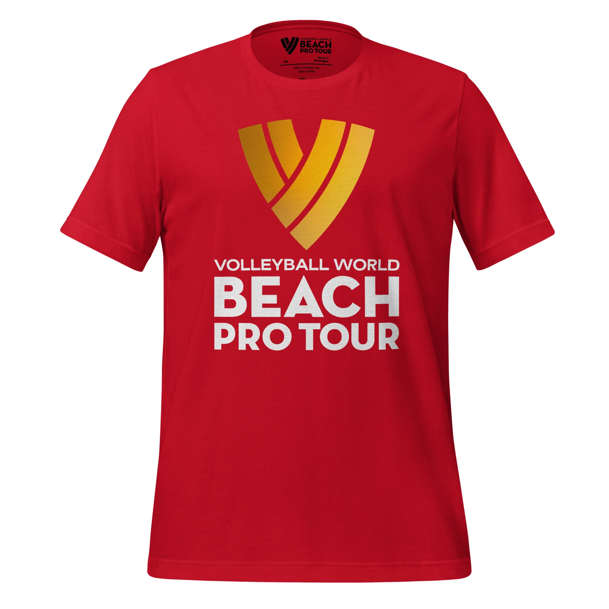 Beach Pro Tour Gold/White Stacked Logo Unisex T-Shirt - Image 9
