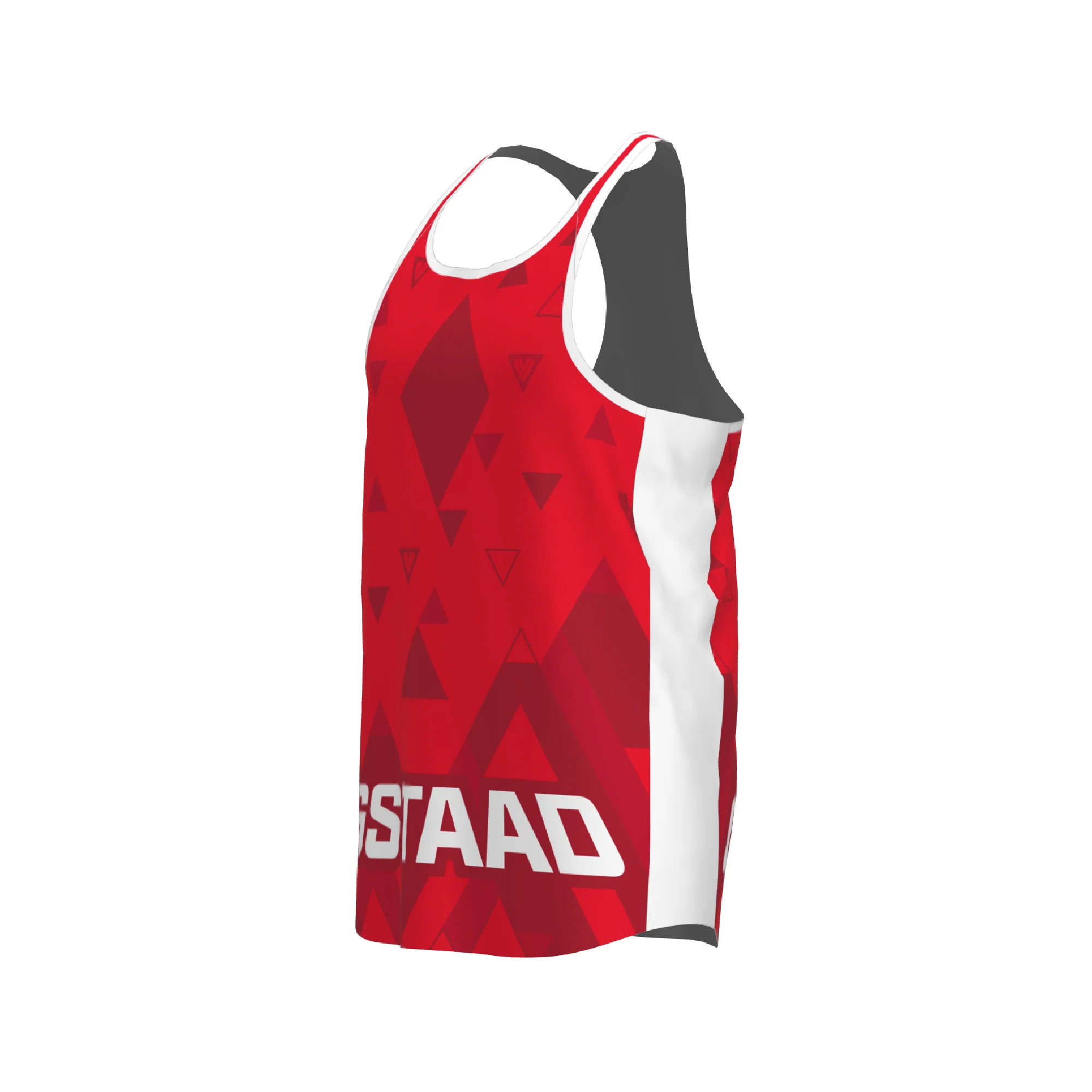 BPT Official Gstaad, Switzerland Men's Singlet (Red) - Image 3