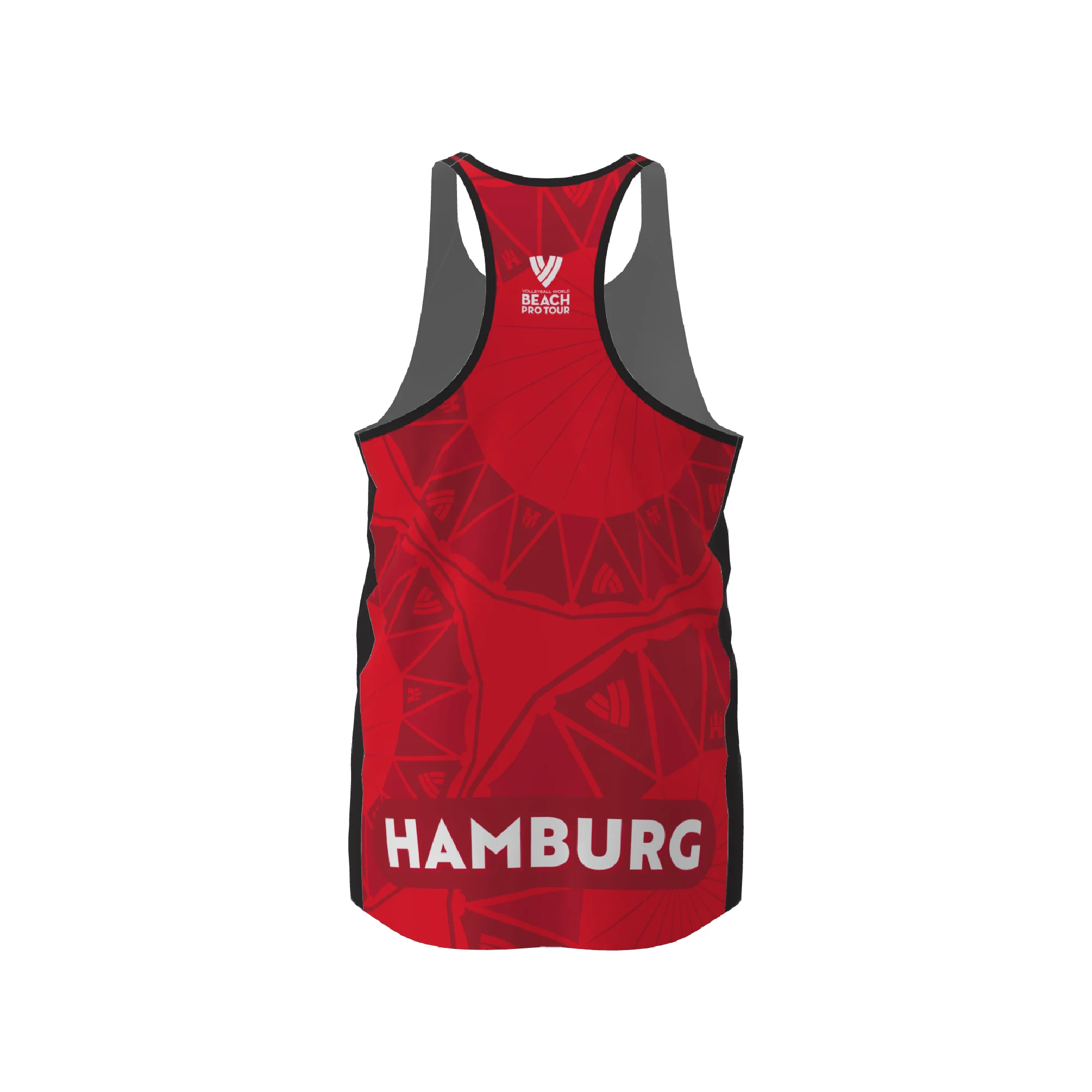 BPT Official Hamburg, Germany Men's Singlet (Red) - Image 3