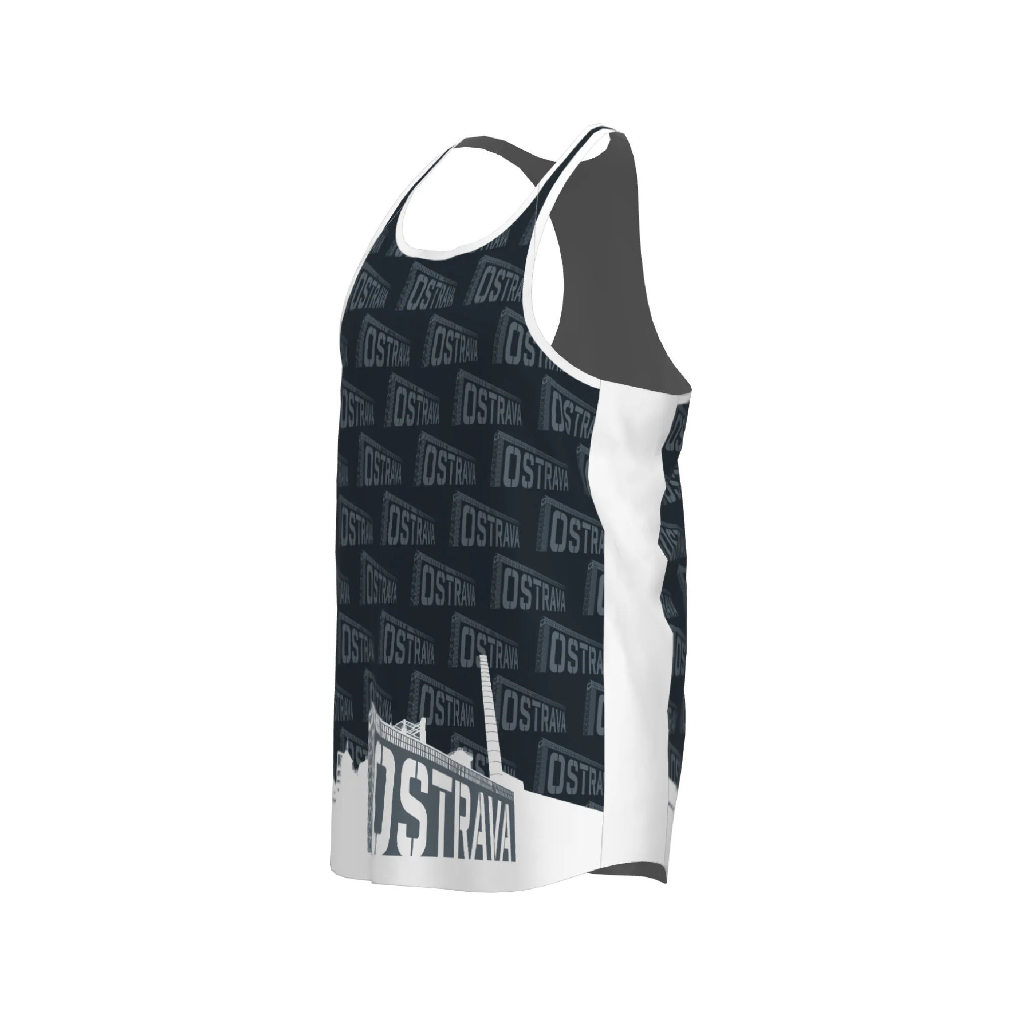 BPT Official Ostrava, Czech Republic Men's Singlet (Black) - Image 3